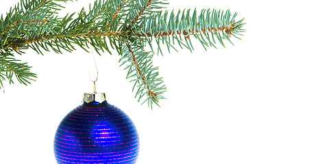 Image showing christmas ball on branch