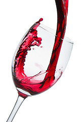 Image showing red wine glass