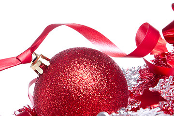 Image showing ball with ribbon and tinsel