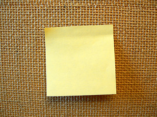 Image showing Yellow post-it