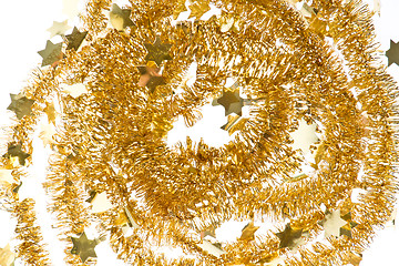 Image showing golden tinsel