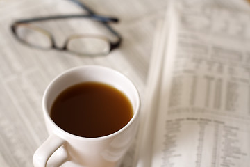 Image showing Coffee and finance