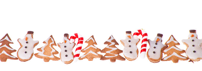 Image showing ginger snowman and tree