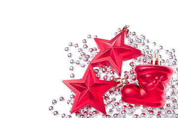 Image showing christmas decoration with tinsel