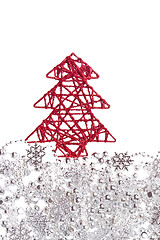 Image showing christmas tree with tinsel