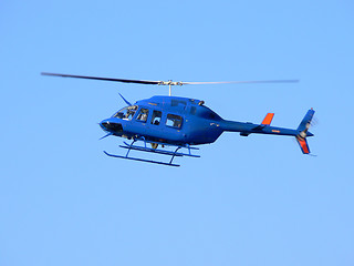 Image showing Blue helicopter