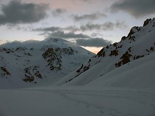 Image showing Black and white mountains