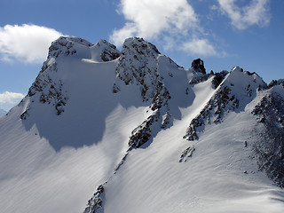 Image showing Snow ridge