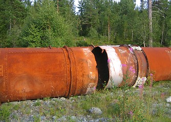 Image showing Rusty pipelines