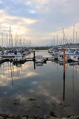 Image showing reflecting boats