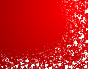 Image showing Valentines Day background with hearts