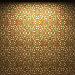 Image showing illuminated fabric wallpaper