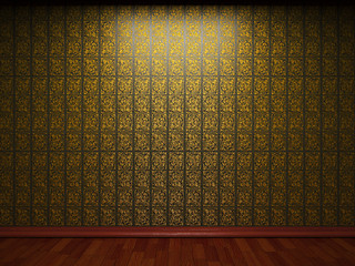 Image showing illuminated fabric wallpaper