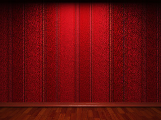 Image showing illuminated fabric wallpaper