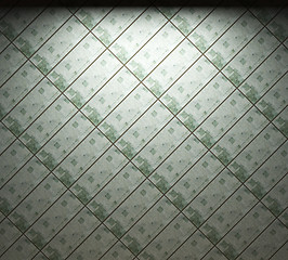 Image showing illuminated tile wall