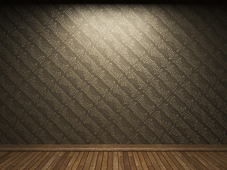 Image showing illuminated fabric wallpaper