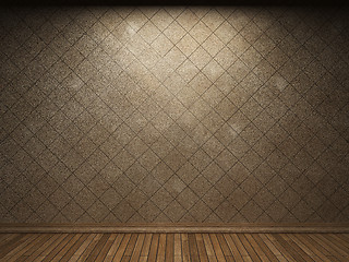 Image showing illuminated tile wall