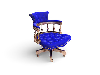 Image showing isolated classic golden chair