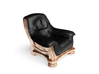 Image showing isolated classic leather chair