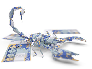 Image showing euro origami scorpion