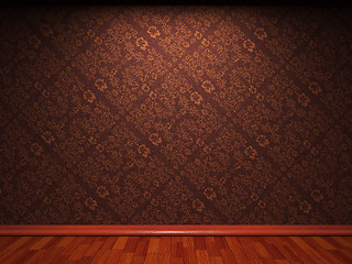 Image showing illuminated fabric wallpaper