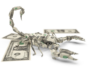 Image showing dollar origami scorpion