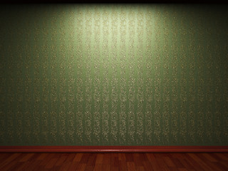 Image showing illuminated fabric wallpaper