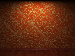 Image showing illuminated fabric wallpaper