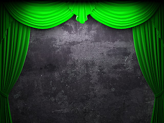 Image showing velvet curtain opening scene