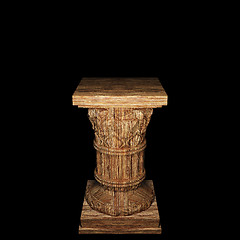 Image showing wooden  column