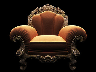 Image showing classic chair in the dark