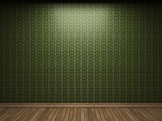 Image showing illuminated fabric wallpaper