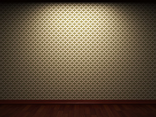 Image showing illuminated fabric wallpaper