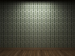 Image showing illuminated fabric wallpaper