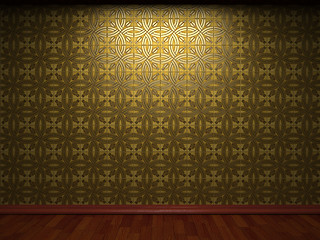 Image showing illuminated tile wall