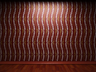 Image showing illuminated fabric wallpaper