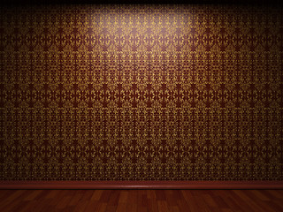 Image showing illuminated fabric wallpaper