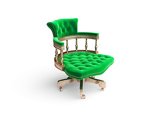 Image showing isolated classic golden chair