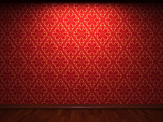 Image showing illuminated fabric wallpaper