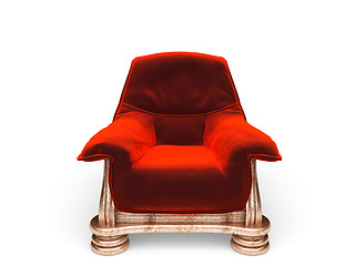 Image showing isolated classic golden chair