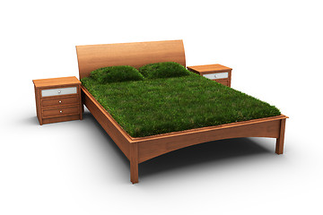Image showing bed designed as an herbal