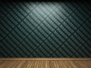 Image showing illuminated fabric wallpaper