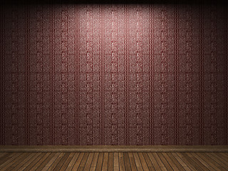 Image showing illuminated fabric wallpaper