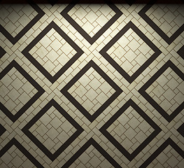 Image showing illuminated tile wall