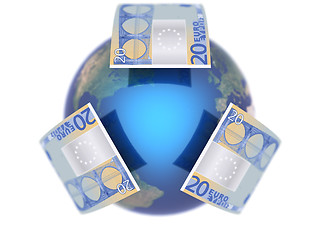 Image showing Euro, covering the Earth