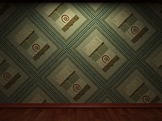 Image showing illuminated fabric wallpaper