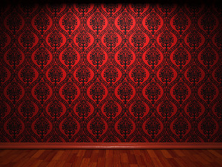 Image showing illuminated fabric wallpaper