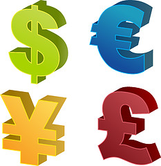 Image showing Currency symbol illustrations