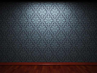 Image showing illuminated fabric wallpaper