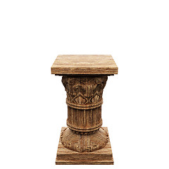 Image showing wooden  column